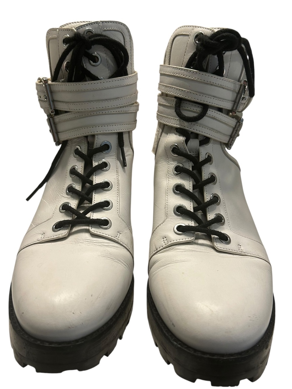MICHAEL Michael Kors Benson Moto Boots with Buckle Straps/Lug Sole and Cutouts - Picture 8 of 16